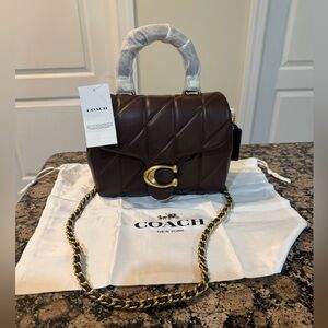 Coach Tabby top handle with quilting, Maple